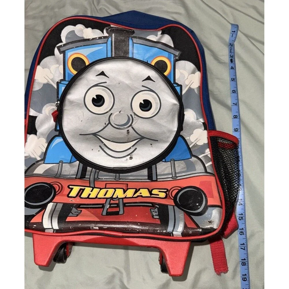 Thomas & Friends Thomas the Tank Engine Rolling Backpack Wheels Pockets Small